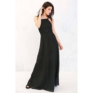 Kimchi Blue Urban Outfitters Apron Neck Black Eyelet Lace Maxi Dress Size Small‎